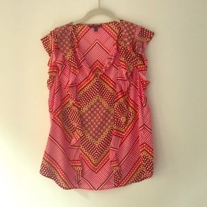 Bohemian style blouse w/ ruffle details